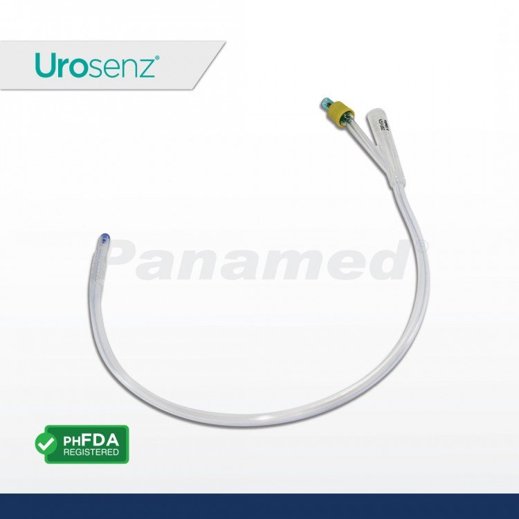 Urosenz Silicone Foley Catheter, 2-Way w/o Stylet (Sold by box of 10s)